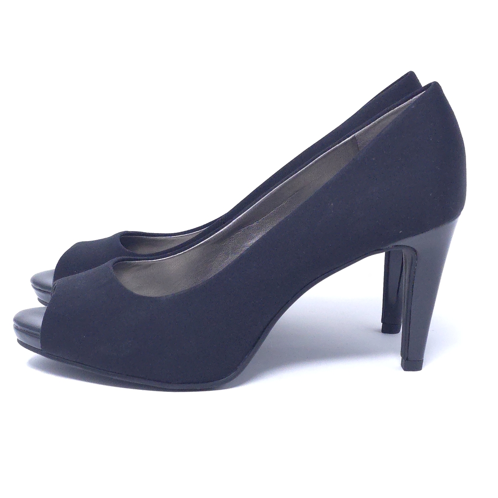 Bandolino Rainaa Stretch Lycra Pointed Toe Pumps Black Size 7M - Picture 5 of 10